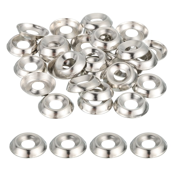 120 Pcs 12# Countersunk Finish Washers Carbon Steel Cup Washer Gasket, Silver