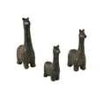 thumbnail image 6 of 9", 7", 6"H Black Metal Llama Sculpture, by DecMode (3 Count), 6 of 9