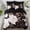 Black Pink Flower 2, variant on Koniroom Pink and Grey Floral Comforter Set, Botanical Bedding Sets King Size with Cute Flowers Printing for Women Teen Girls All Season 3 Pieces Comforters with 2 Pillow Shams (104x90 Inches)