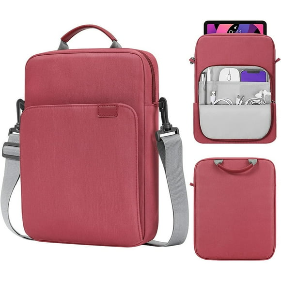 Tablet Bag Samsung Galaxy Lite Galaxy iPad Pro 11 12.9 For iPad Mini Air 9.7 9-11Inch Tablet Macbook Air m1 Case ipad Makeup Bag wine red 9-11 inch