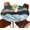 Blue Gold Marble, variant on Tribal Ethnic Pattern Round Tablecloth Geometric Traditional Rhombus Triangle Stripes Fitted Table Cover Washable Tablecloths for Kitchen Dining Party 40-44 inch
