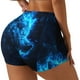thumbnail image 1 of Balery Wolf Pantalones cortos de entrenamiento estampados para mujer, sin costuras, ajustados, para gimnasio, yoga, correr, deportes, ejercicio activo, fitness.-Large, 1 of 8