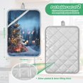 thumbnail image 3 of 2 Pack Pot Holders for Kitchen Heat Resistant Hot Pads Sets for Cooking Baking Christmas Tree at Night, 3 of 7