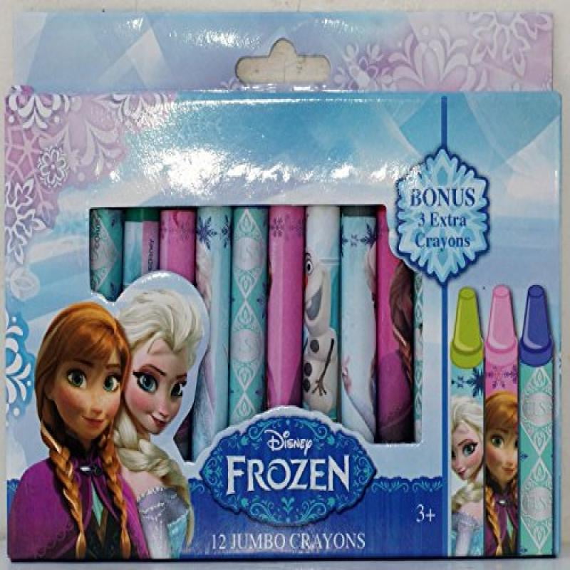 2 Pk, Disney Frozen 12 Count Jumbo Crayon Crayons Set