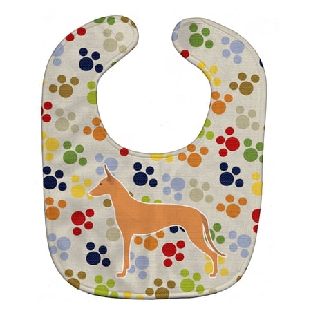 Pharaoh Hound Pawprints Baby Bib