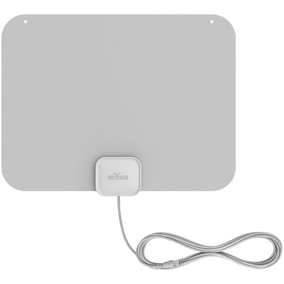 Mohu Leaf â New Look, Warm Grey Design â Ultra-Thin Indoor TV Antenna, UHF VHF, 40-Mile Range, Multi-Directional, 4K UHD, NEXTGEN TV - w/ 12 ft. Cable