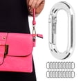 thumbnail image 4 of Oval Snap Hooks Clip, Oval Spring Buckle 23mm Alloy  For Keychain Strap For Purses For Bags Silver, 4 of 8