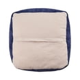 thumbnail image 5 of LR Home Medium Solid Nautical Indoor Cube Pouf, Navy, 18" x 18" x 18", 5 of 7