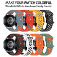 thumbnail image 3 of Pailebi 20mm Rainbow Bands Compatible with Samsung Galaxy Watch 7/6/5/4/Active 40mm 44mm/Watch 7 40mm 44mm,Silicone Straps Replacement for Garmin Vivomove 3 Women Men, 3 of 7