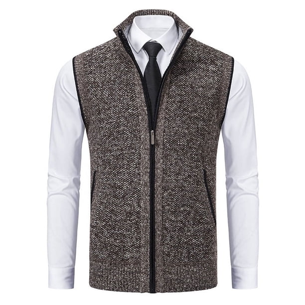 Suéter tipo cárdigan de otoño para hombre, suéter de cuello alto para hombre, suéter, abrigo, chaleco, chaqueta, moda de otoño