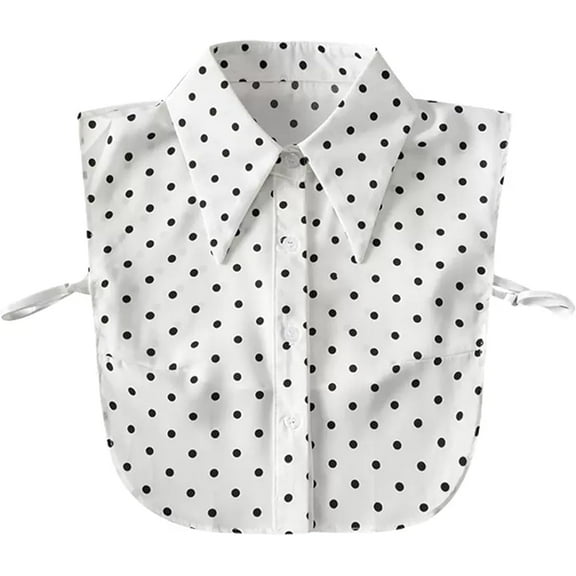 Camicover Chiffon Detachable Fake Collar,Half Shirt Blouse Dickey Collar Faux False Collar Elegant for Women Girls
