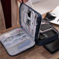 thumbnail image 4 of Bolsa organizadora de cables de viaje, con 6 bucles elásticos y 3 correas con gancho, 4 of 5