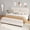 beige King, variant on Anoncndin Upholstered Platform Bed Frame with Padded Headboard, Heavy Duty Wooden Slats, Noise-Free, Non-Slip Foundation, Easy Assembly - Gray , Queen Size