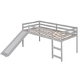 thumbnail image 5 of Aukfa Low Loft Bed with Slide, Wooden Twin Loft Bed for Kids Teens - Gray, 5 of 8