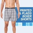 thumbnail image 6 of Badger Smith - Men's Boxer Shorts, Comfortable Cotton Boxers, 100% Cotton Print and Plaid Boxers For Men, Multi Pack - Large, 6 of 12