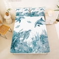 thumbnail image 5 of Erosebridal Cute Whale Kawaii Turtle Bed Sheets,Underwater World Watercolor Coral King Sheets For Boys Teens 4pcs, 5 of 6