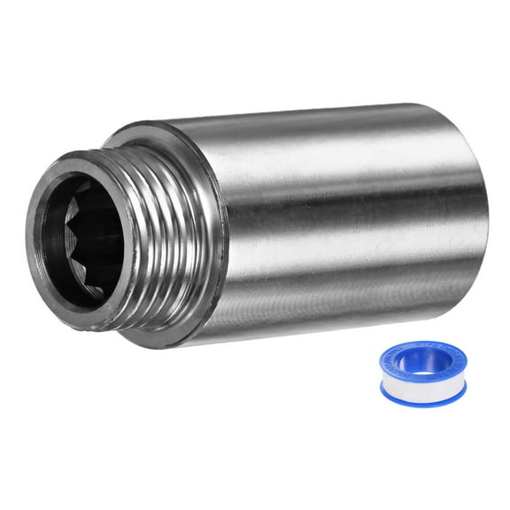 Uxcell Shower Head Extension Arm, Stainless Steel G1/2 Male to Female Extension Pipe Fitting 1.97"/50mm 2pcs