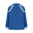 thumbnail image 6 of Womens Fleece Jacket Zip Up Long Sleeve Fall Winter Sherpa Coat Patchwork Stand Collar Sweatshirt Outerwear with Pockets (Blue S), 6 of 6