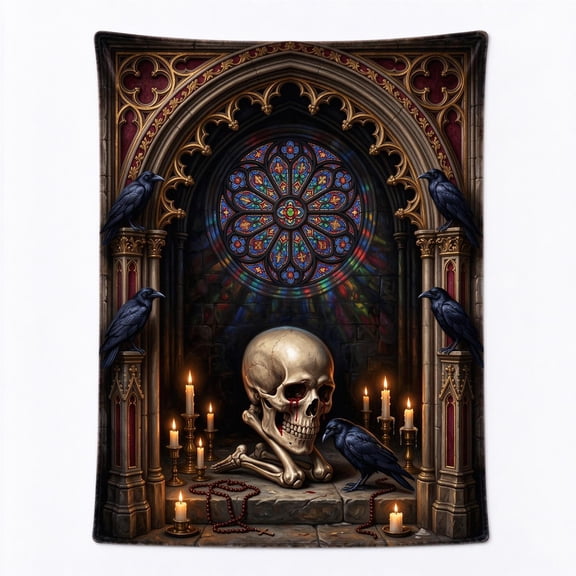 Skull Blanket Halloween Day of The Dead Decor Horror Throw Blanket Gifts Warm Soft Plush Lightweight Fleece Flannel Winter Couch Bedding Blankets for Adults Women 50x40