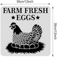 thumbnail image 2 of 1PC 12x12inch Hen Pattern Plastic Painting Stencils Farm Fresh Eggs Large Reusable Stencil Template for Painting on Scrapbook Fabric Tiles Floor Wood, 2 of 8