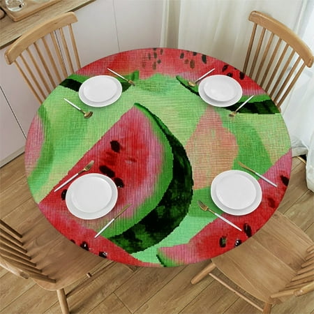 

Patifu Generative Art Round Tablecloth Stain-Resistant Washable Indoor Outdoor Restaurant Wedding Party Waterproof Fitted Home Decor 31 -35