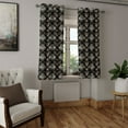 thumbnail image 2 of Ambesonne Grommet Curtain, , 50"x60", Charcoal Grey and Tan, 2 of 5