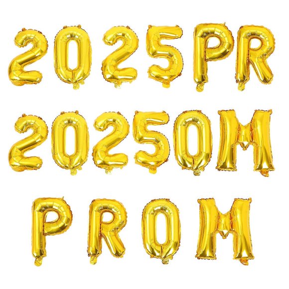 Prom Decoration Number Congrats Grad Photo Props 40.00X40.00X0.01CM Golden 2 Sets