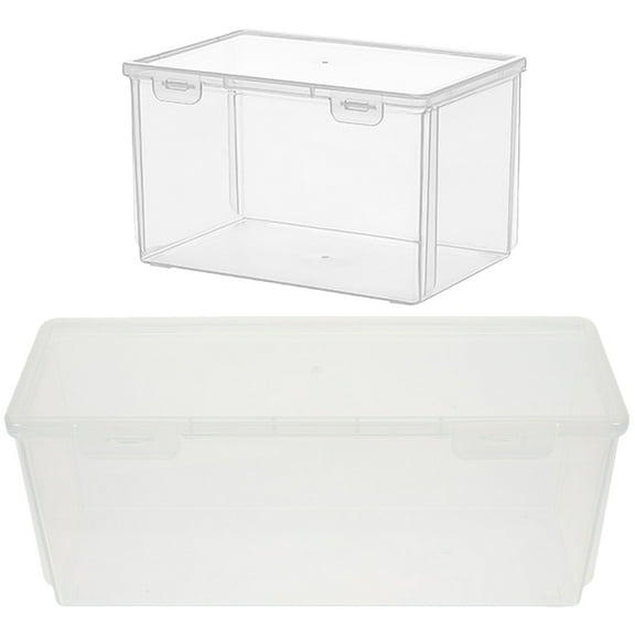 WHAMVOX 2Pcs Clear Bread Toast Box Kitchen Pantry Storage Container Fridge Freezer Food Storage Box