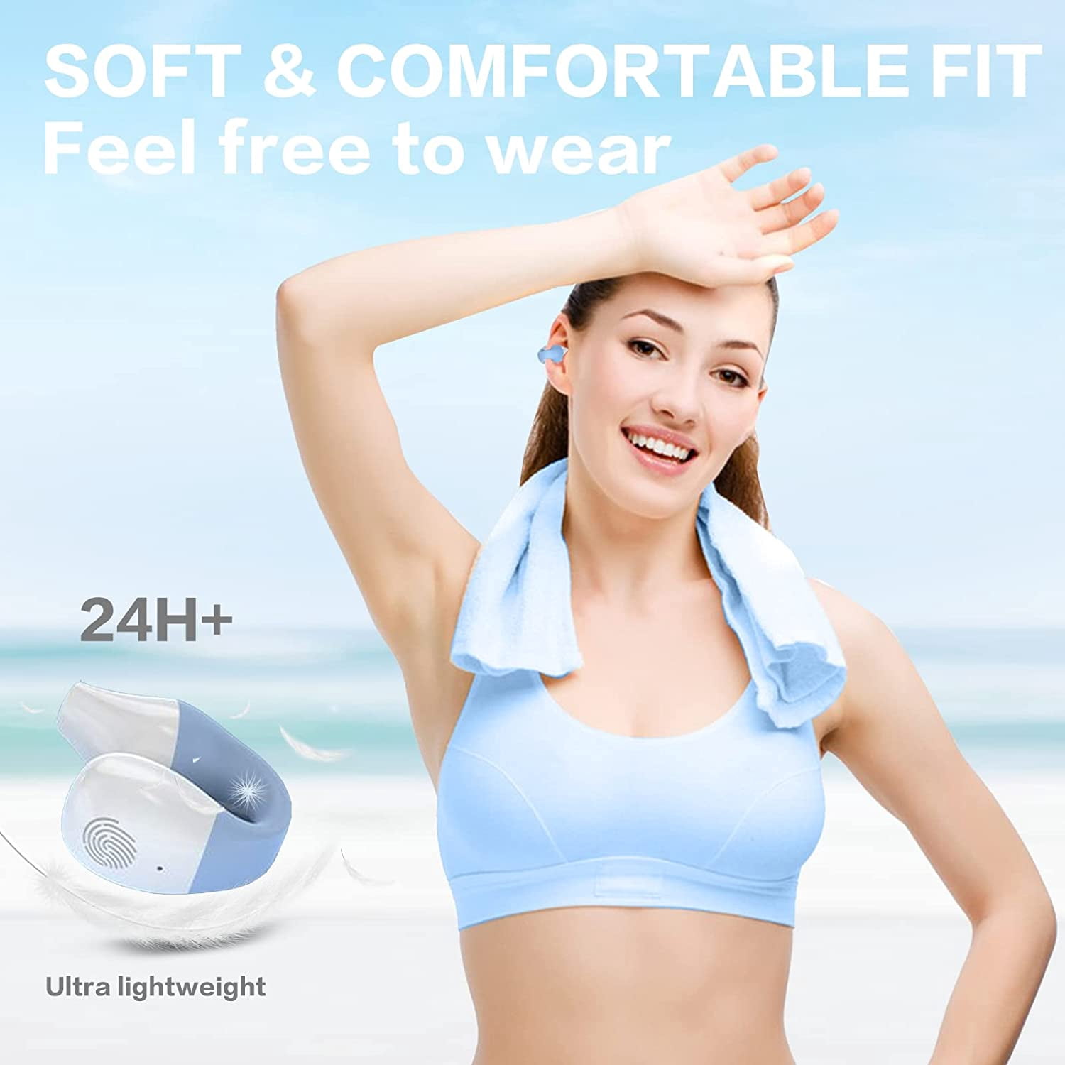 Clip On Open Ear Headphones Bone Conduction Earbuds Ear Clip Buds Wireless Bone Conduction Headphones Bluetooth Earbud Earphones Bone Conducting Earbuds