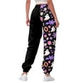 thumbnail image 6 of felwors Women's Elastic Waist Halloween Sweatpants Relaxed Fit Tapered Joggers Pocket Lounge Wear 2025 Purple, S, 6 of 7