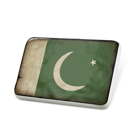 Porcelein Pin Pakistan Flag with a vintage look Lapel Badge – NEONBLOND