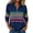 Navy, variant on Winter Sweatshirt For Women Half-zip Striped Loose Long-sleeved Stand-up Collar Oversized Fleece Pullover Sweatshirt