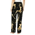 thumbnail image 3 of Sigee Christmas Gold Deers Print Women's Soft Pajama Pants - Breathable and Comfortable Lounge Sleep Bottoms with Elastic Waistband and Pockets-Large, 3 of 9