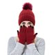 thumbnail image 4 of Conjunto de guantes de gorro de punto para mujer Excursión de esquí de invierno BANYUO Hogar, 4 of 5