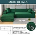 thumbnail image 5 of Stretch Sectional Couch Covers Velvet, L-Shaped Sofa Covers Velvet 2 Piece Soft Furniture Protector with Elastic Bottom for Dogs Cats -Light blue-4-seater + 4-Seater, 5 of 8