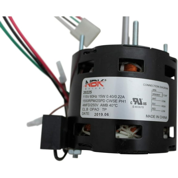D1100 DRIVE MOTOR D1100 115V 2-SPEED 1550/900 RPM 1/50 HP - EXACT FIT FOR FASCO - REPLACEMENT PART BY NBK