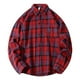 thumbnail image 1 of Blusa y camisa de manga larga con cuello vuelto para hombre, blusa informal a cuadros a la moda con botones y cuello vuelto, blusa de poliéster para hombre, 1 of 3