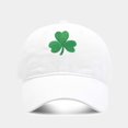thumbnail image 2 of Bibifish Unisex Men Women Vintage Baseball Cap Green Clover Embroidery Adjustable Strap St. Patrick'S Day Holiday Celebration & Outdoor Activities Cap, 2 of 3