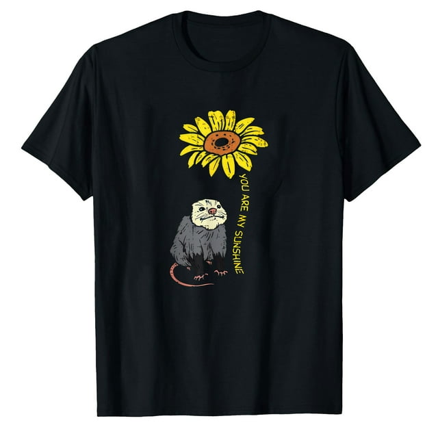 AALJY Opossum Tournesol Tu Es Mon Soleil Opossum Femmes Filles Enfant T-Shirt