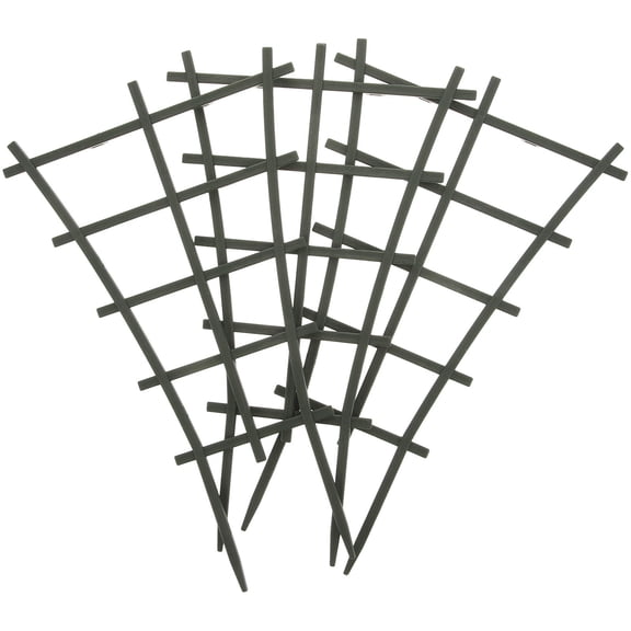 Topbathy 3-Piece Black Plastic Climbing Plant Support Rack for Cucumbers and Vines Garden Trellis