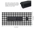 thumbnail image 2 of Hirioo Black White Plaid for Mouse Pad ,Anti-Slip Base, Durable Stitched Edges, Perfect for Gaming, Office, and Home Use,16x35.5in, 2 of 9