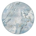 thumbnail image 2 of Unique Loom Outdoor Modern Collection Area Rug - Ripplet (3' 3" Round Blue and Ivory/Olive), 2 of 10