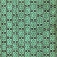 thumbnail image 1 of Ahgly Company Indoor Square Abstract Turquoise Blue Modern Area Rugs, 3' Square, 1 of 4