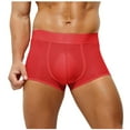 thumbnail image 2 of Dxzfnsa Mens Underwear Cotton Boxer Briefs Soft Comfort Boxers Moisture-Wicking Breathable Underwear for Men Men's Clothing,Red-XL, 2 of 3