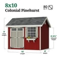 thumbnail image 3 of Little Cottage Co. 8x10 Colonial Pinehurst Shed with Operable Window and Floor, Outdoor Wood Storage Do-It-Yourself Precut Kit, 3 of 14