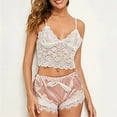 thumbnail image 2 of Women's Lace Satin Sleepwear Cami Top and Shorts Pajama Set, 2 of 5