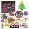 SUNSIOM Advent Calendar, Christmas Fidget Advent Calendar Pop Fidget Toy Its Fidget Box, Fidget Toy Pack Gift for Boys Girls
