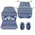 thumbnail image 7 of TSOVTHRID Elephant Aztec Floral Blue Print Gaming Chair Covers Slipcovers, Stretch Stain Resistant Computer Reclining Gaming Chair Seat Cover with Armrest Covers, 4 Pcs, 7 of 7