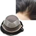 thumbnail image 4 of LYRICAL HAIR Toupee for Men Fine Mono Center Mens Hair System Indian Human Hair Replacement Systems French Lace Front Hairpiece for Man Wig Black Brown Blonde Gray Hair Units, 4 of 7