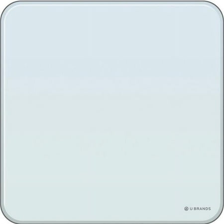 UPC: 0817894023431 | U Brands Square Magnetic Glass Dry Erase Board 12 x 12  Frameless (2343U00-01) Frosted White Temp
